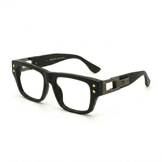 Lunettes Moscot Photogray Anti-Reflet blue cut – Carré noir mat avec charnière mécanique en métal