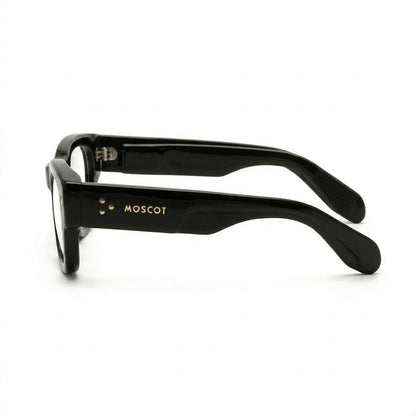 Lunettes Moscot Photogray Anti-Reflet Blue Cut – Rectangle Noir Brillant Rivets Dorés