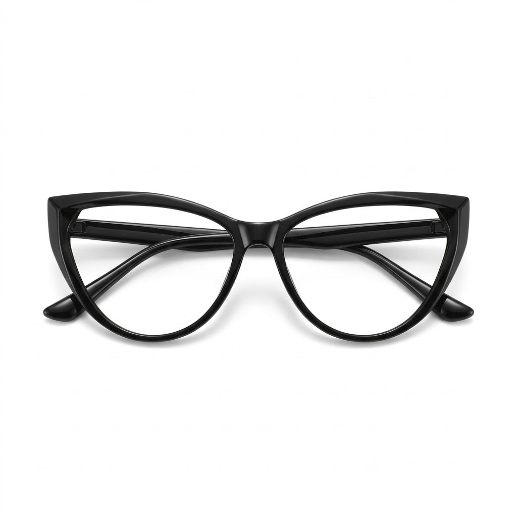 Lunettes Photochromiques – Cat Eye Noir Intense Vision Adaptative