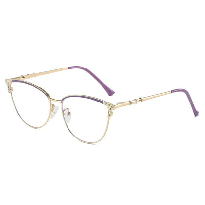Lunettes Photochromiques - Cat Eye Violet et Doré Strass