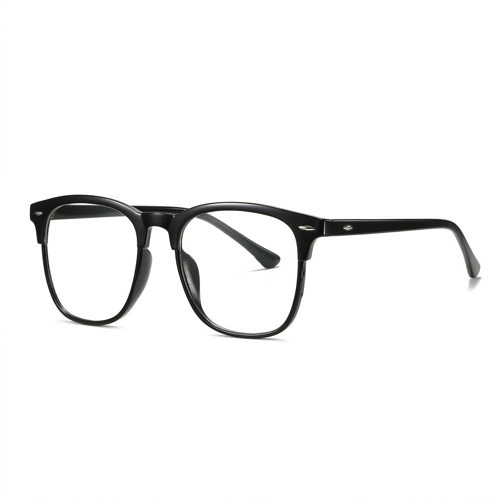 Lunettes Photochromiques – Monture Noire Carrée Look Moderne