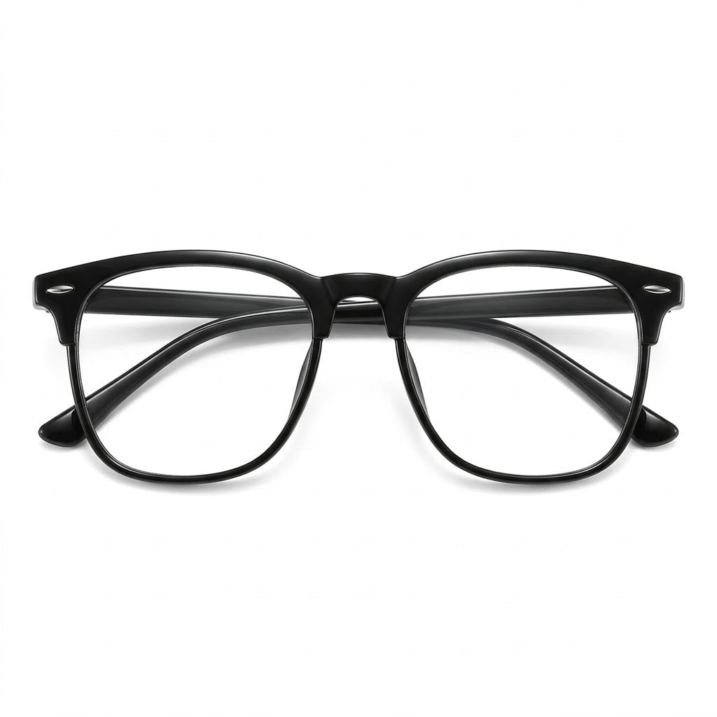 Lunettes Photochromiques – Monture Noire Carrée Look Moderne