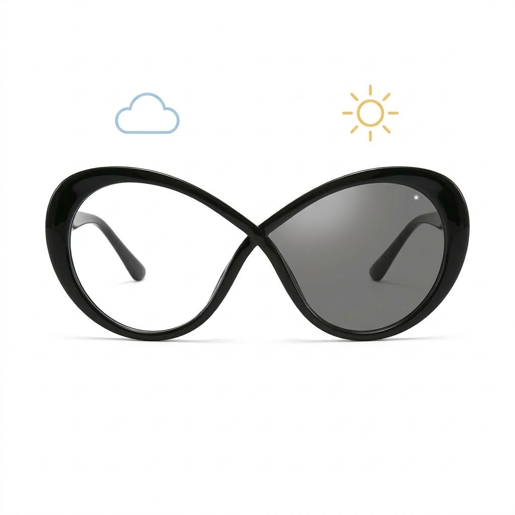 Lunettes Photochromiques – Style Papillon Noir Glamour Intense