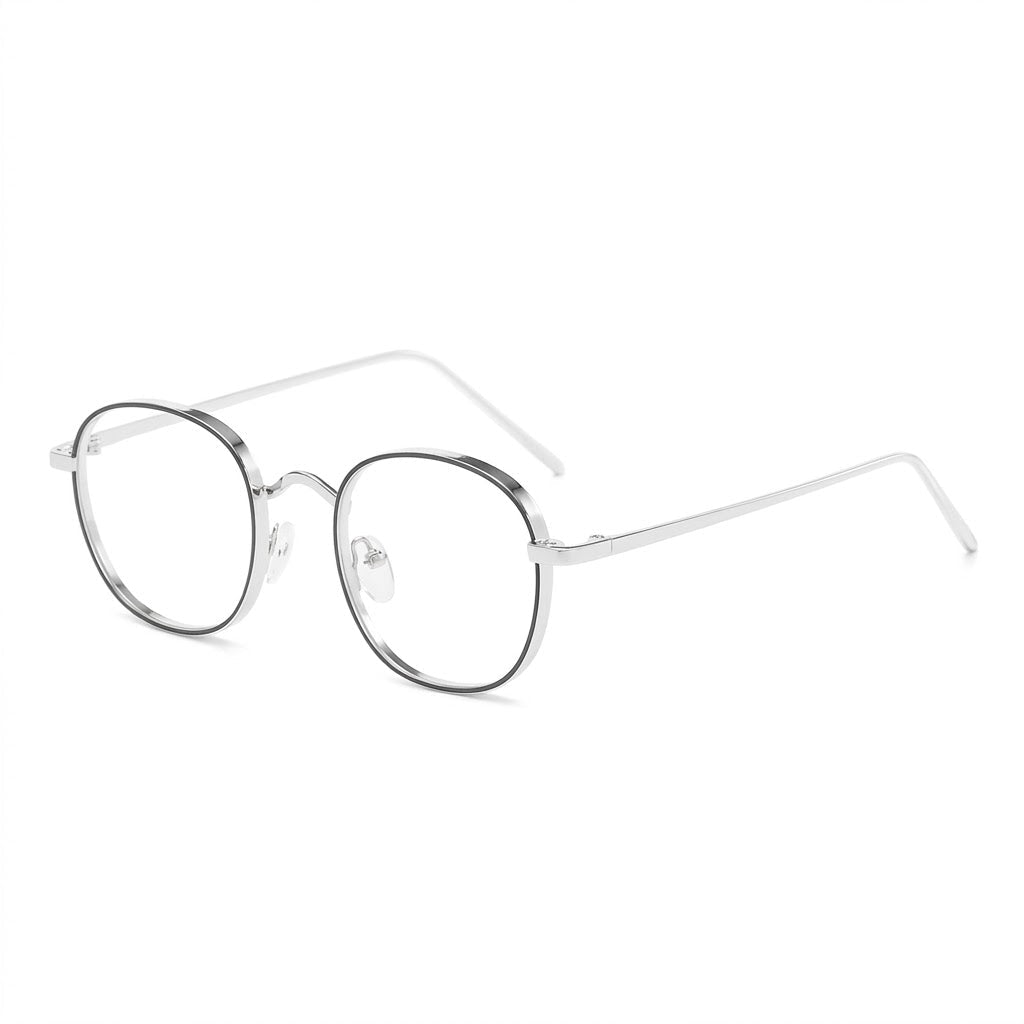 Lunettes Photochromiques - Style Rétro Métal Fin Argenté