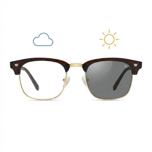 Lunettes photochromiques browline vintage acétate et métal – Amzi Optique Dakar