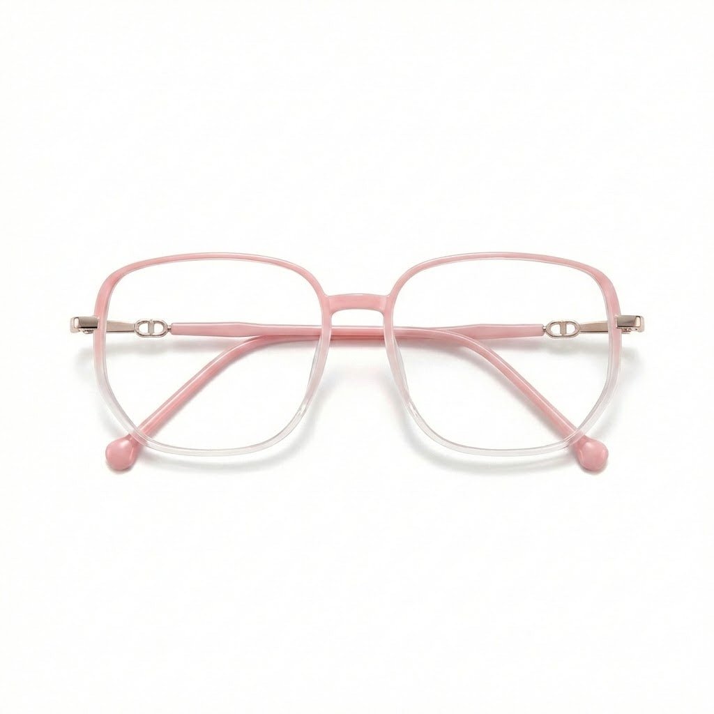 Lunettes Photochromiques – Teinte Automatique – Carré Rose Translucide