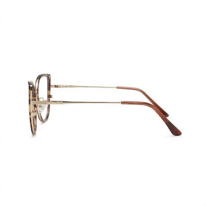 Lunettes Photochromiques – Teinte Automatique – Cat Eye Écaille et Doré