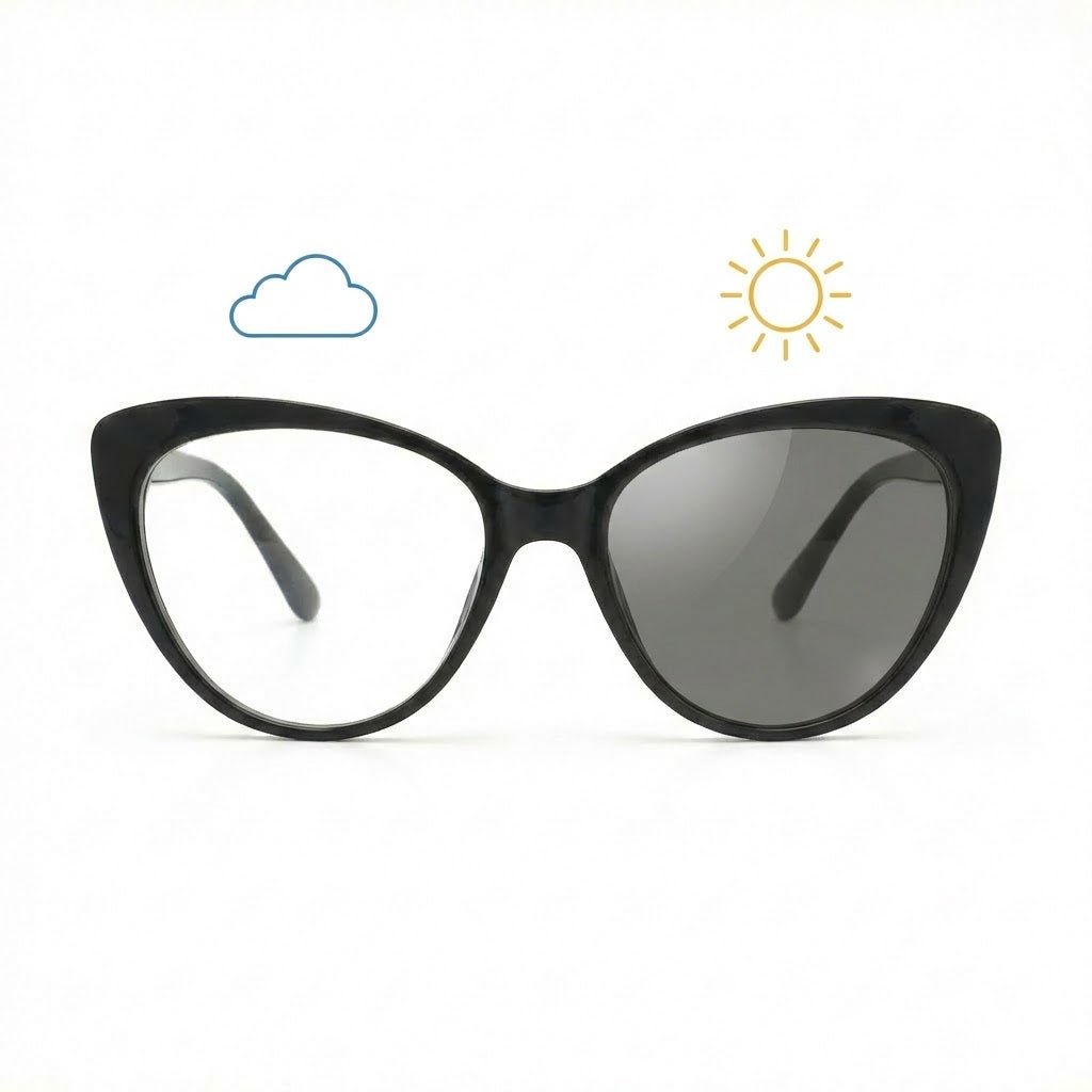 Lunettes Photochromiques – Teinte Automatique - Cat-Eye Ligne Féline