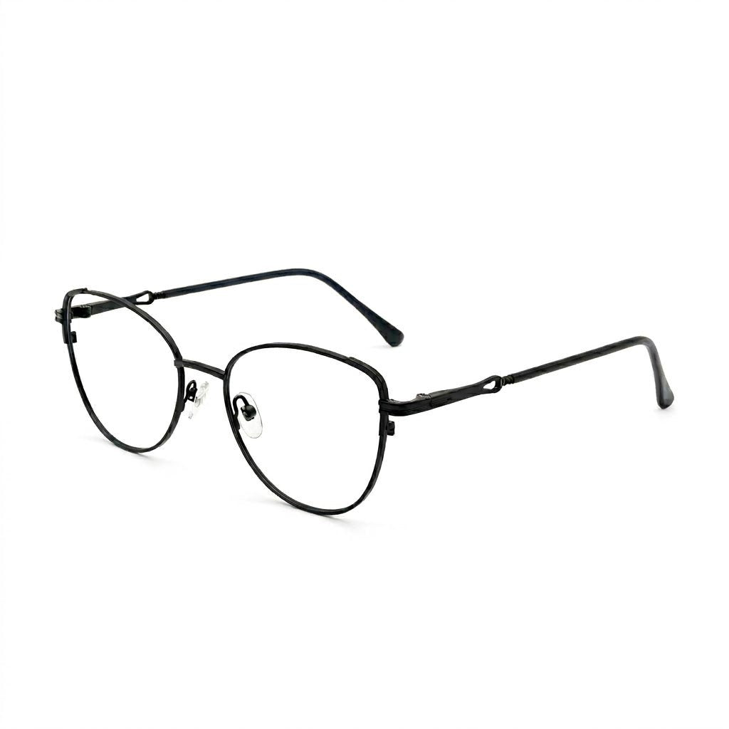 Lunettes Photochromiques – Teinte Automatique – Cat Eye Métal Noir