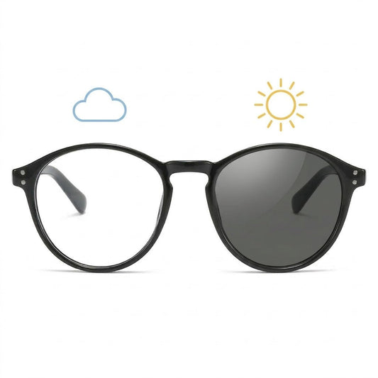 Lunettes photochromiques rondes minimalistes classiques – Amzi Optique Dakar