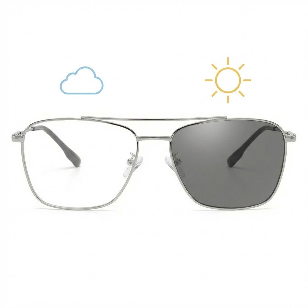 Lunettes Photochromiques – Teinte Automatique - Design Aviateur Fin