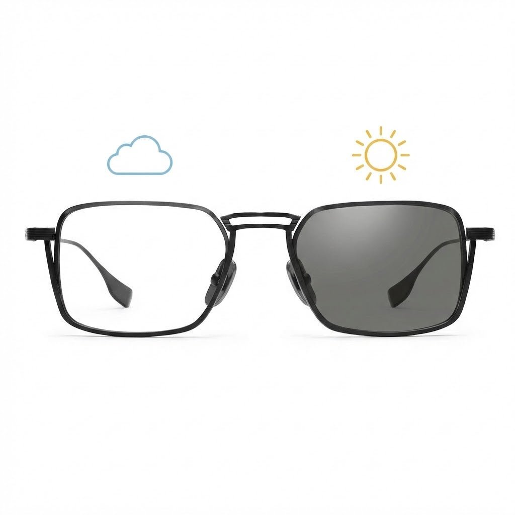 Lunettes Photochromiques – Teinte Automatique – Ligne Architecturale Moderne