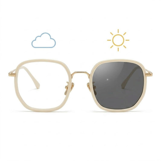 Lunettes Photochromiques – Teinte Automatique  - Ligne Crème Épurée