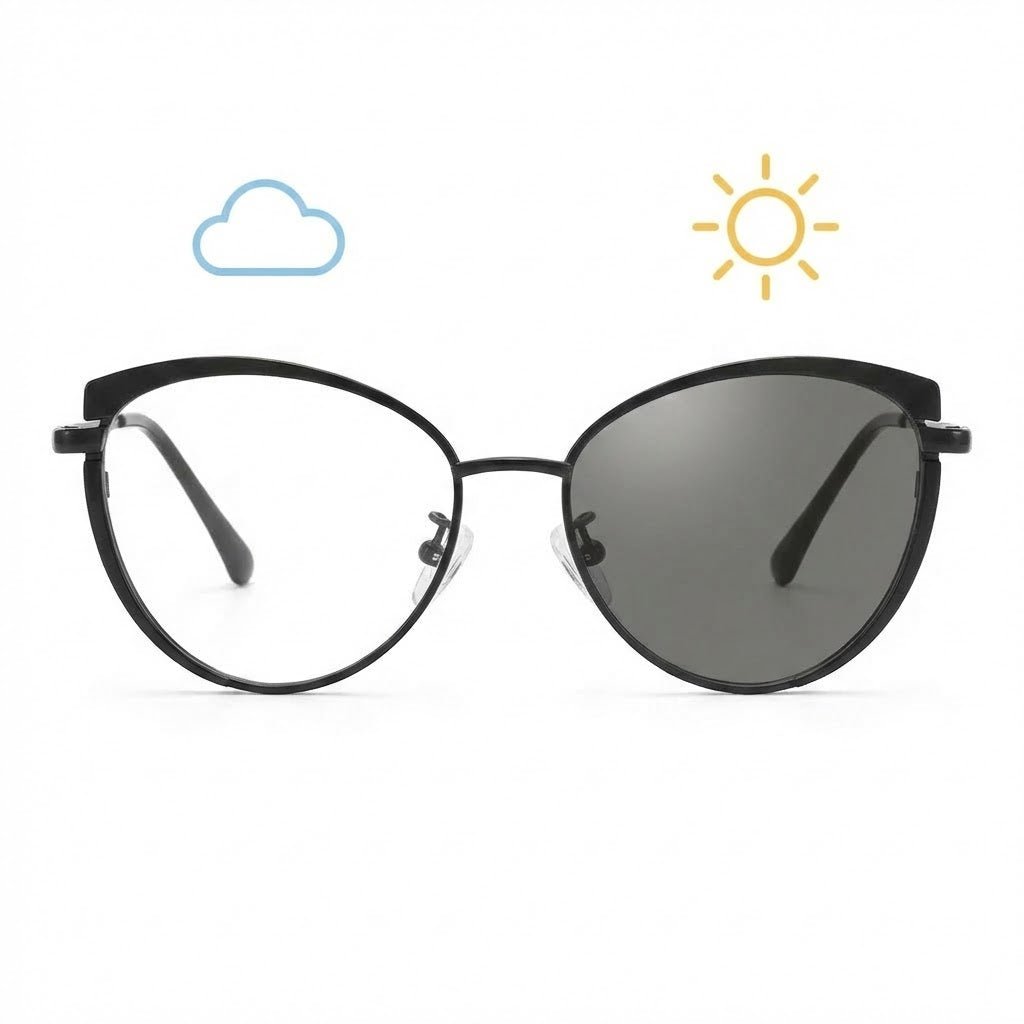 Lunettes Photochromiques – Teinte Automatique - Monture Ronde Élégante