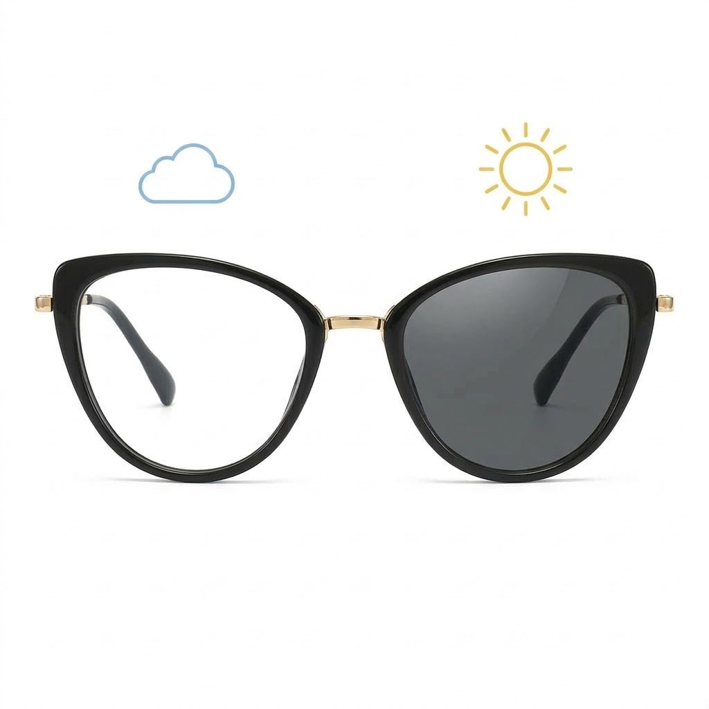 Lunettes Photochromiques – Teinte Automatique - Regard Structuré Noir