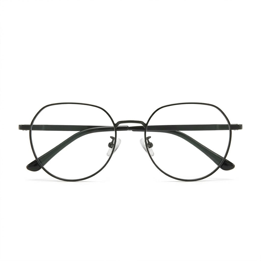 Lunettes Photochromiques – Teinte Automatique - Rond Noir Minimaliste
