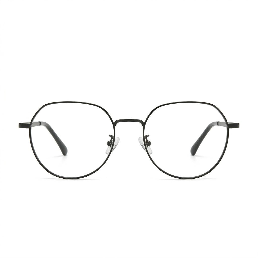 Lunettes Photochromiques – Teinte Automatique - Rond Noir Minimaliste