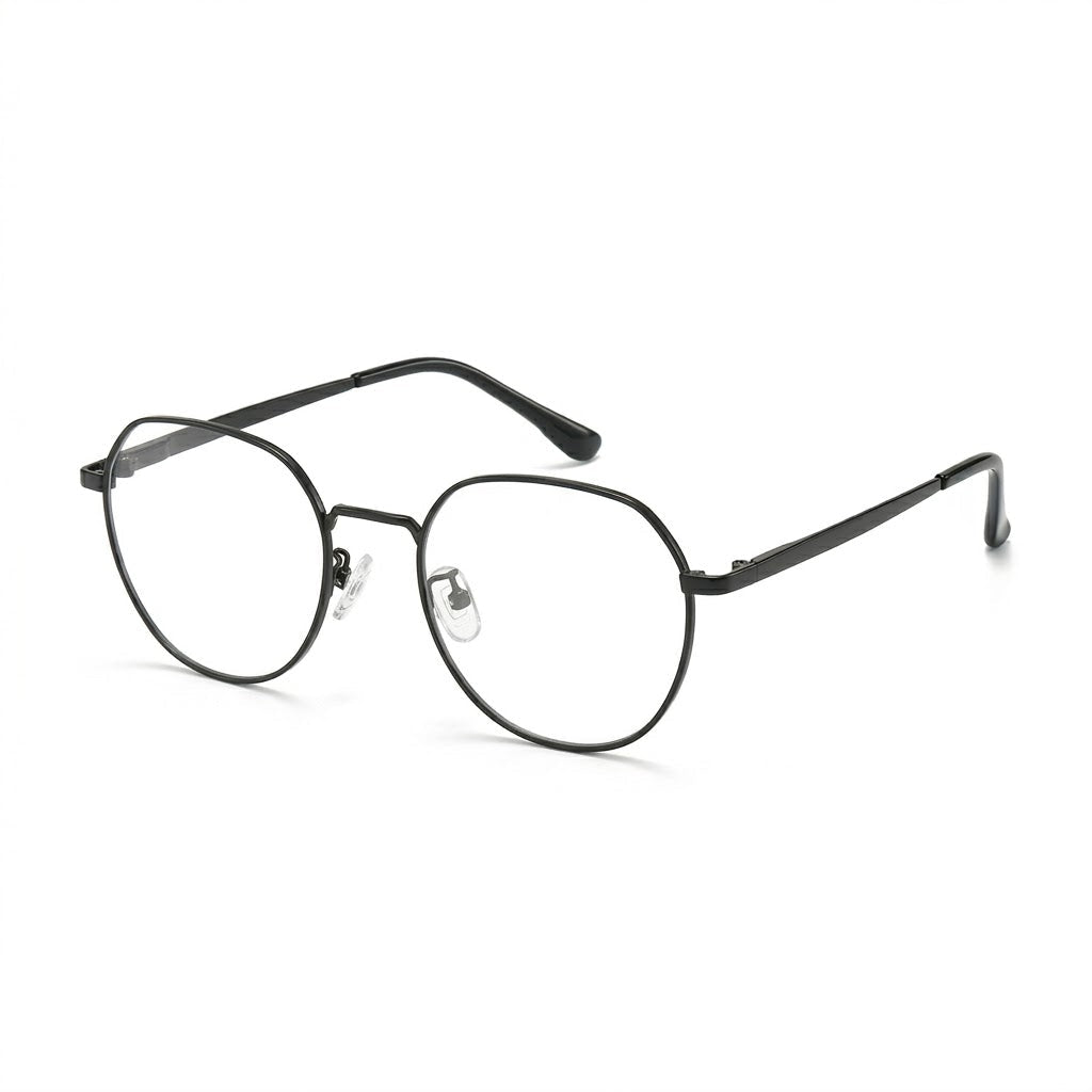 Lunettes Photochromiques – Teinte Automatique - Rond Noir Minimaliste