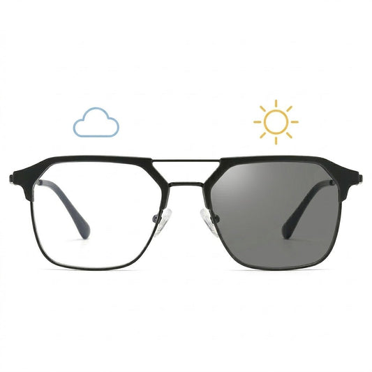 Lunettes Photochromiques – Transition Lumière Design Aviateur Minimaliste