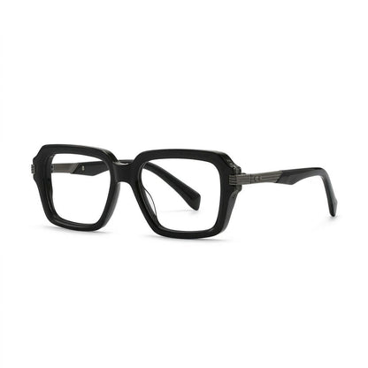 Lunettes Photogray Anti-Reflet Cartier – Carré en acétate noir avec charnière gunmetal