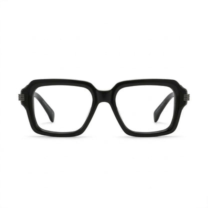Lunettes Photogray Anti-Reflet Cartier – Carré en acétate noir avec charnière gunmetal