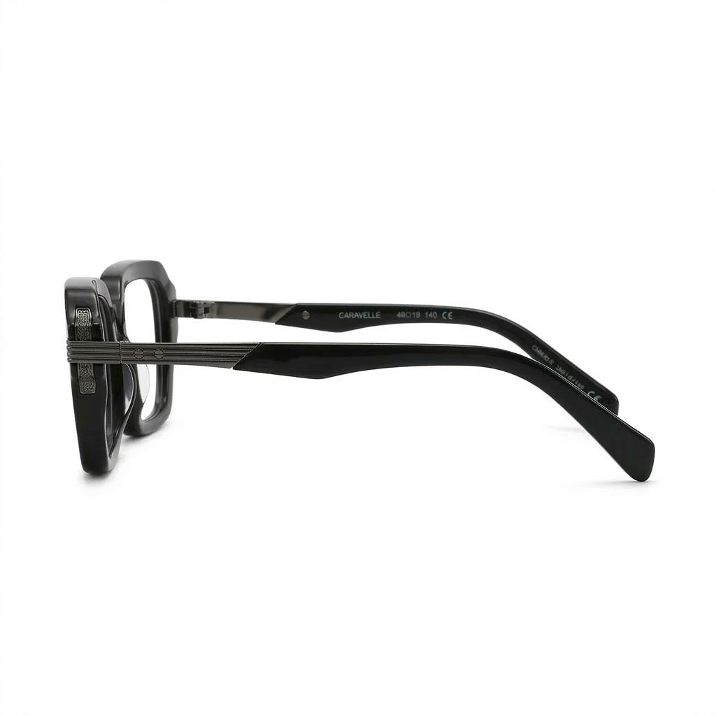 Lunettes Photogray Anti-Reflet Cartier – Carré en acétate noir avec charnière gunmetal