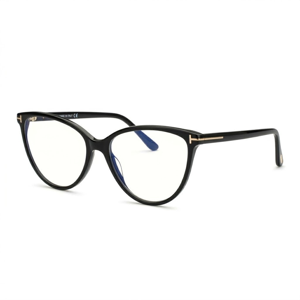 Lunettes photogray cat eye noire à charnière dorée – Amzi Optique Dakar