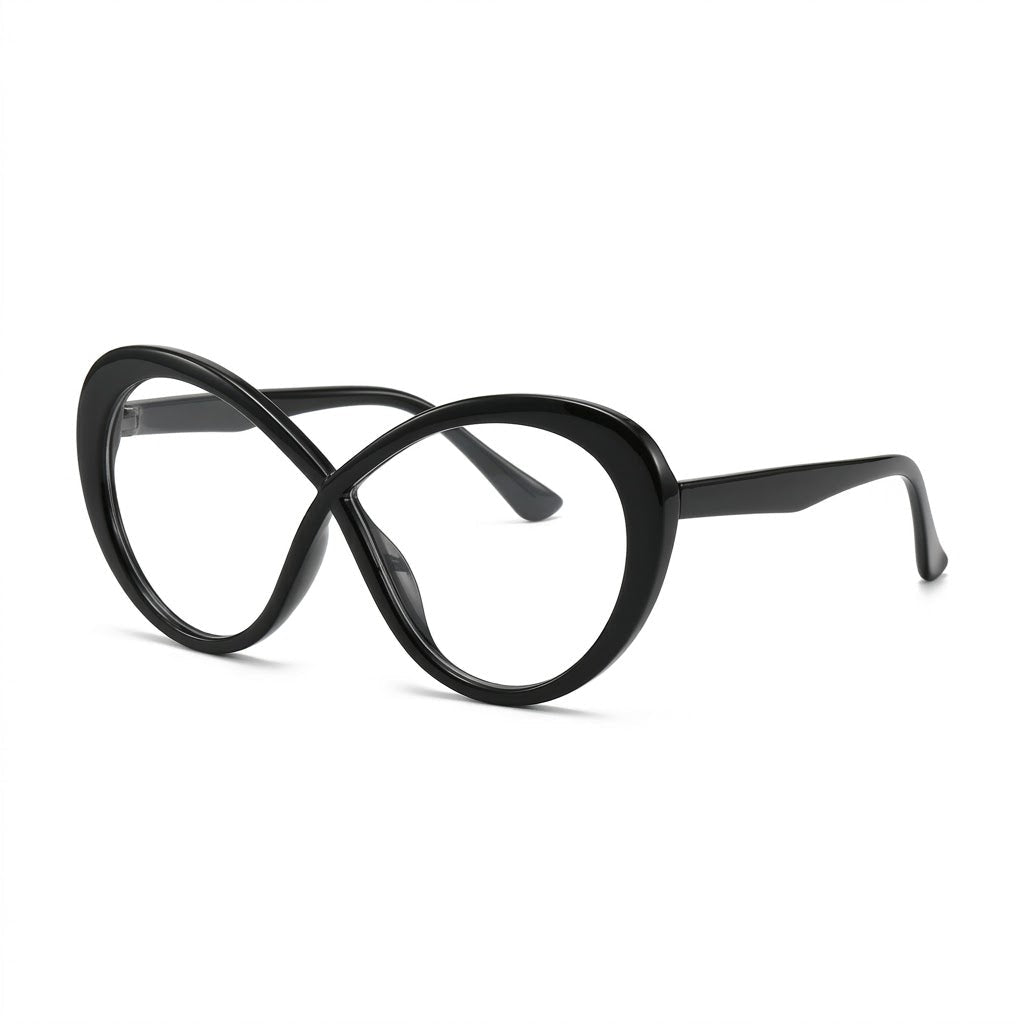 Lunettes Photogray Anti-Reflet – Design Oversize Noir Forme Papillon Chic