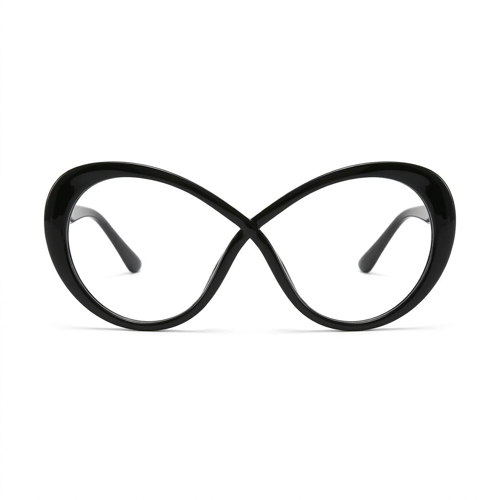 Lunettes Photogray Anti-Reflet – Design Oversize Noir Forme Papillon Chic