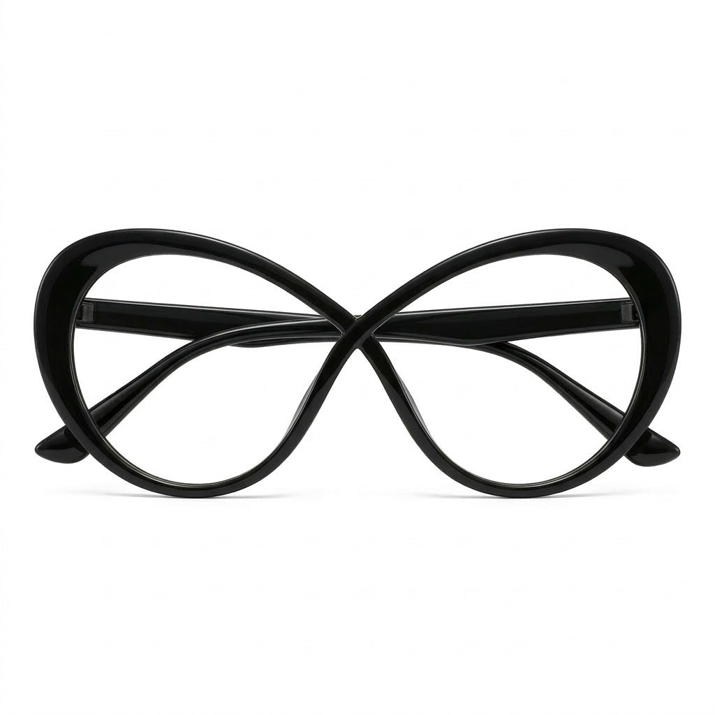 Lunettes Photogray Anti-Reflet – Design Oversize Noir Forme Papillon Chic