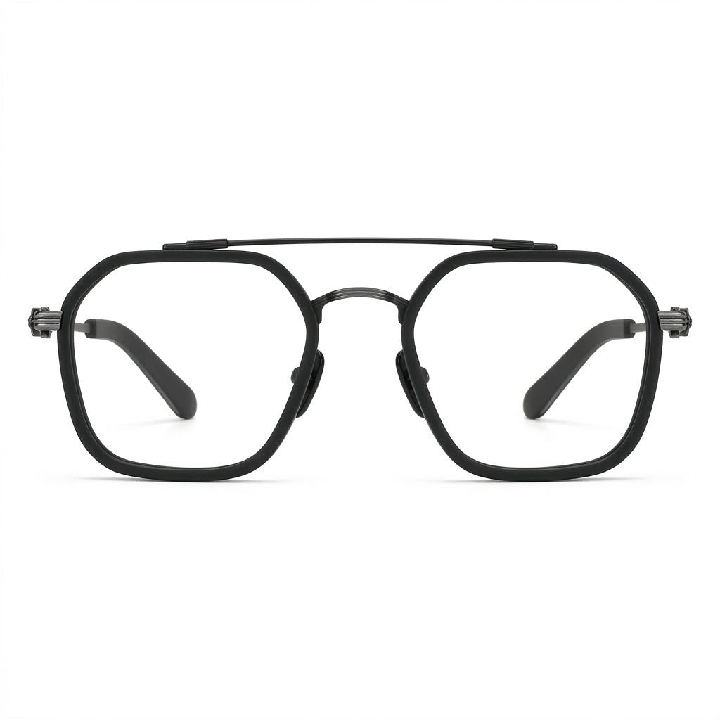 Lunettes photogray carrées aviateur noires urbaines – Amzi Optique Dakar