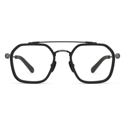 Lunettes photogray carrées aviateur noires urbaines – Amzi Optique Dakar