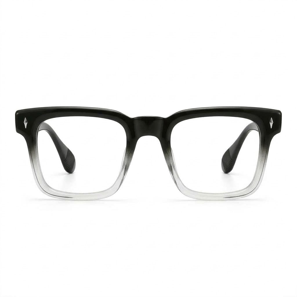 Lunettes Photogray Anti-Reflet – Monture Carrée Dégradé Noir Gris Intemporelle