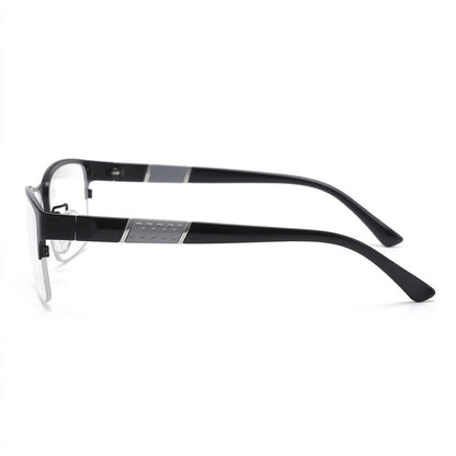Lunettes Photogray Anti-Reflet – Monture Demi-Cerclée Noire Style Bureau