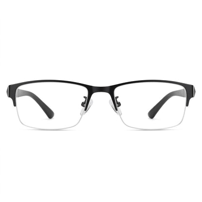 Lunettes Photogray Anti-Reflet – Monture Demi-Cerclée Noire Style Bureau