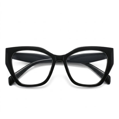 Lunettes Photogray Anti-Reflet – Monture Œil de Chat Noire Brillante Élégante