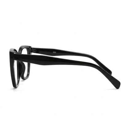 Lunettes Photogray Anti-Reflet – Monture Œil de Chat Noire Brillante Élégante