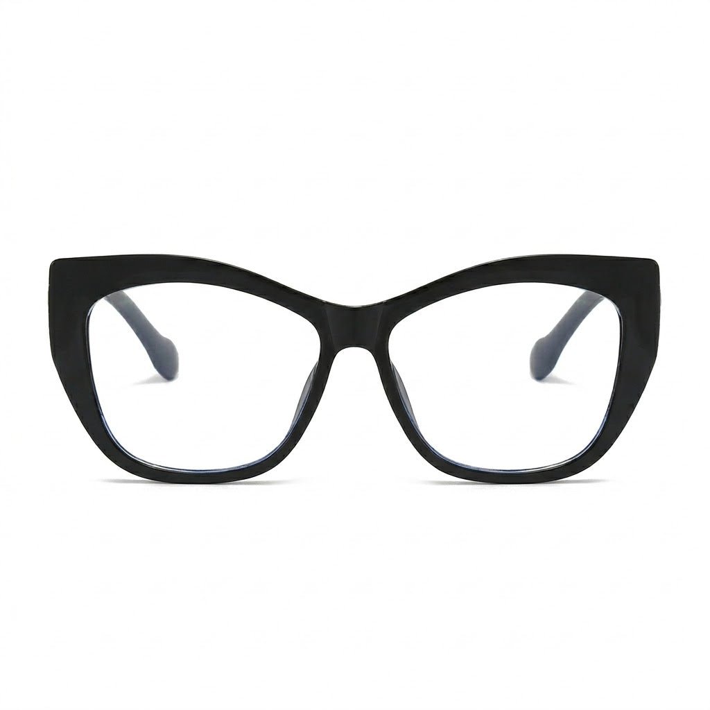 Lunettes Photogray Anti-Reflet – Monture Papillon Angulaire Noire Style Moderne