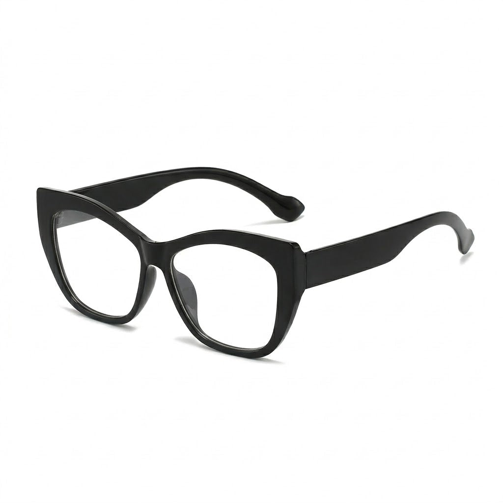 Lunettes Photogray Anti-Reflet – Monture Papillon Angulaire Noire Style Moderne