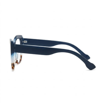 Lunettes Photogray Anti-Reflet – Monture Papillon Bicolore Bleu et Écaille