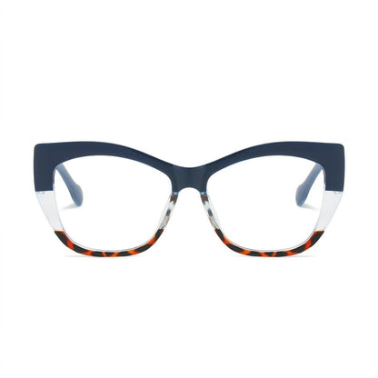 Lunettes Photogray Anti-Reflet – Monture Papillon Bicolore Bleu et Écaille