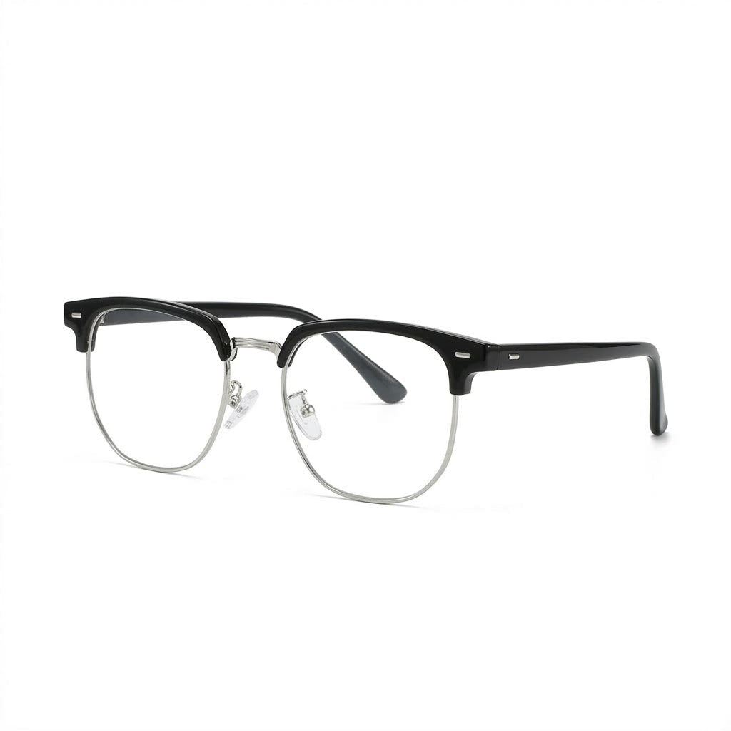 Lunettes Photogray Anti-Reflet – Monture Ronde Demi-Cerclée Chic Moderne