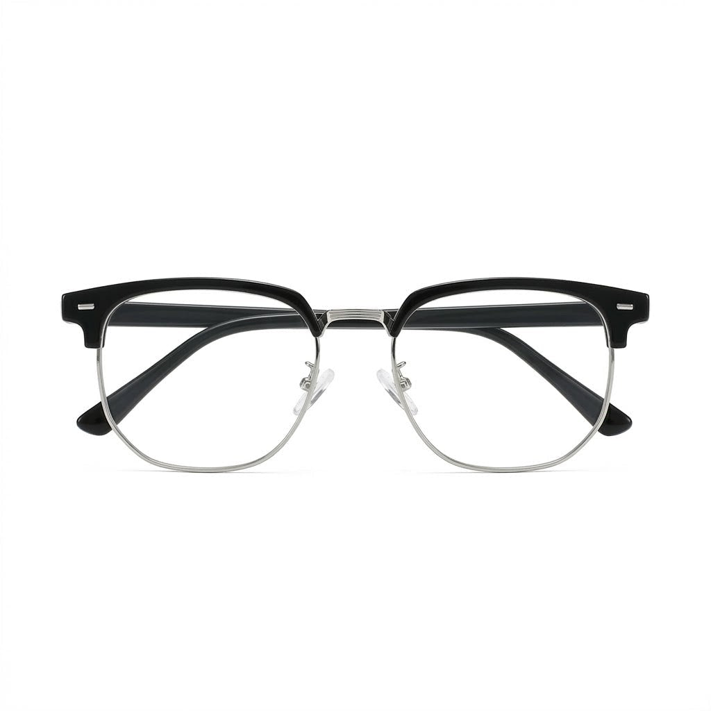 Lunettes Photogray Anti-Reflet – Monture Ronde Demi-Cerclée Chic Moderne