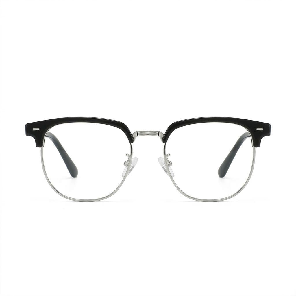 Lunettes Photogray Anti-Reflet – Monture Ronde Demi-Cerclée Chic Moderne