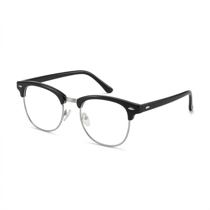 Lunettes Photogray – Ronde Demi-Cerclée Noir Raffiné