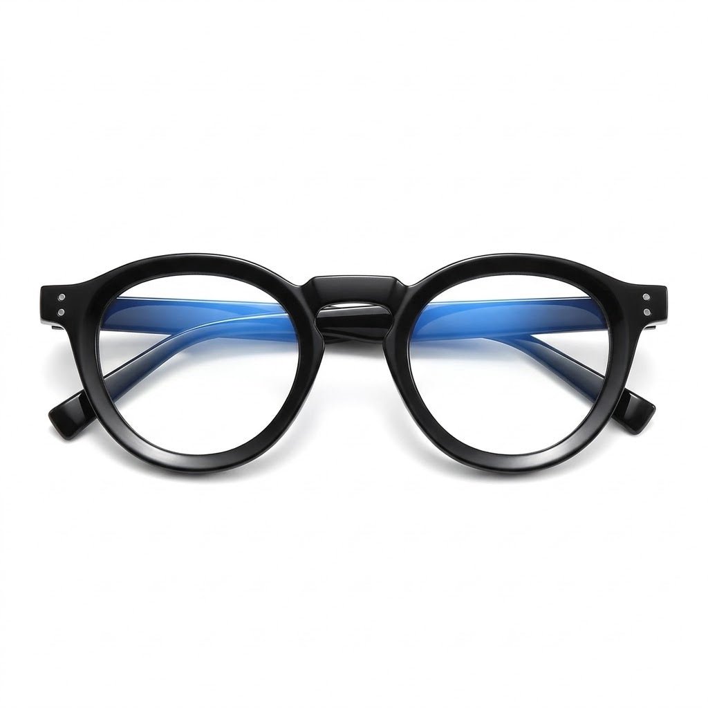 Lunettes Photogray Anti-Reflet – Monture Ronde Noire Raffinée