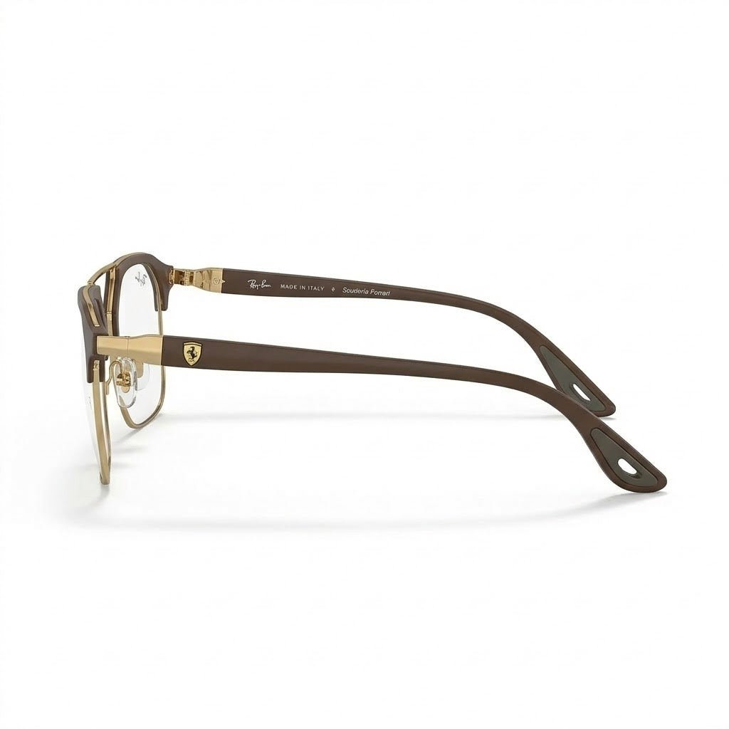 Lunettes Photogray Anti-Reflet Ray Ban – Style clubmaster marron avec base dorée