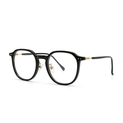 Lunettes photogray rondes polygonales noires et dorées – Amzi Optique Dakar