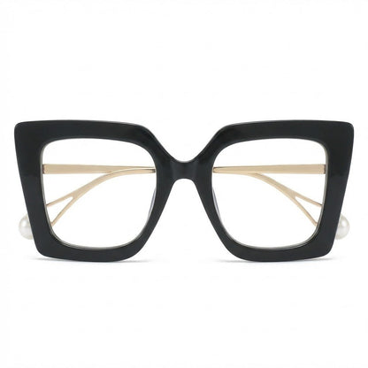 Lunettes Anti-Reflet Photogray – Monture Oversize Carrée Noir & Gold