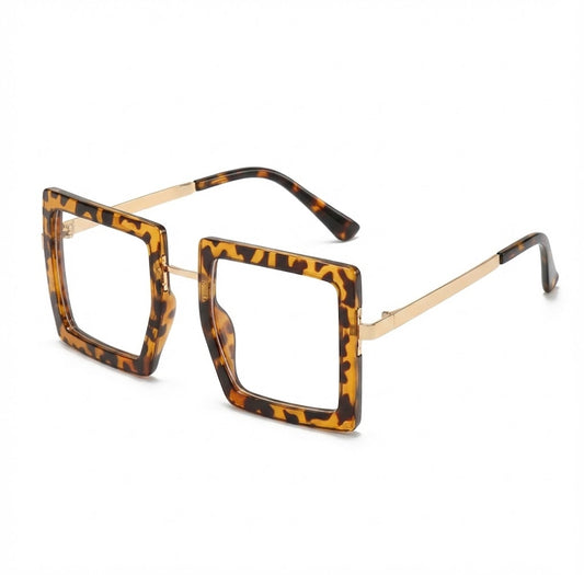 Lunettes photogray carrées écaille structurée oversize – Amzi Optique Dakar